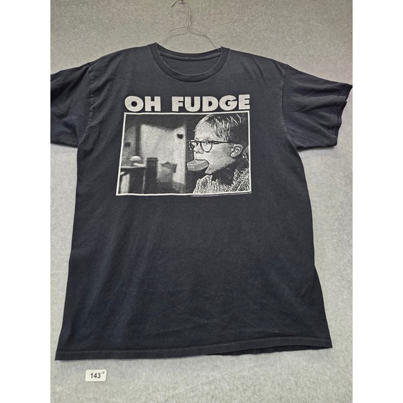 A Christmas Story Other - A Christmas Story Oh Fudge Ralphie Soap Graphic T-Shirt Mens Black Short Sleeve